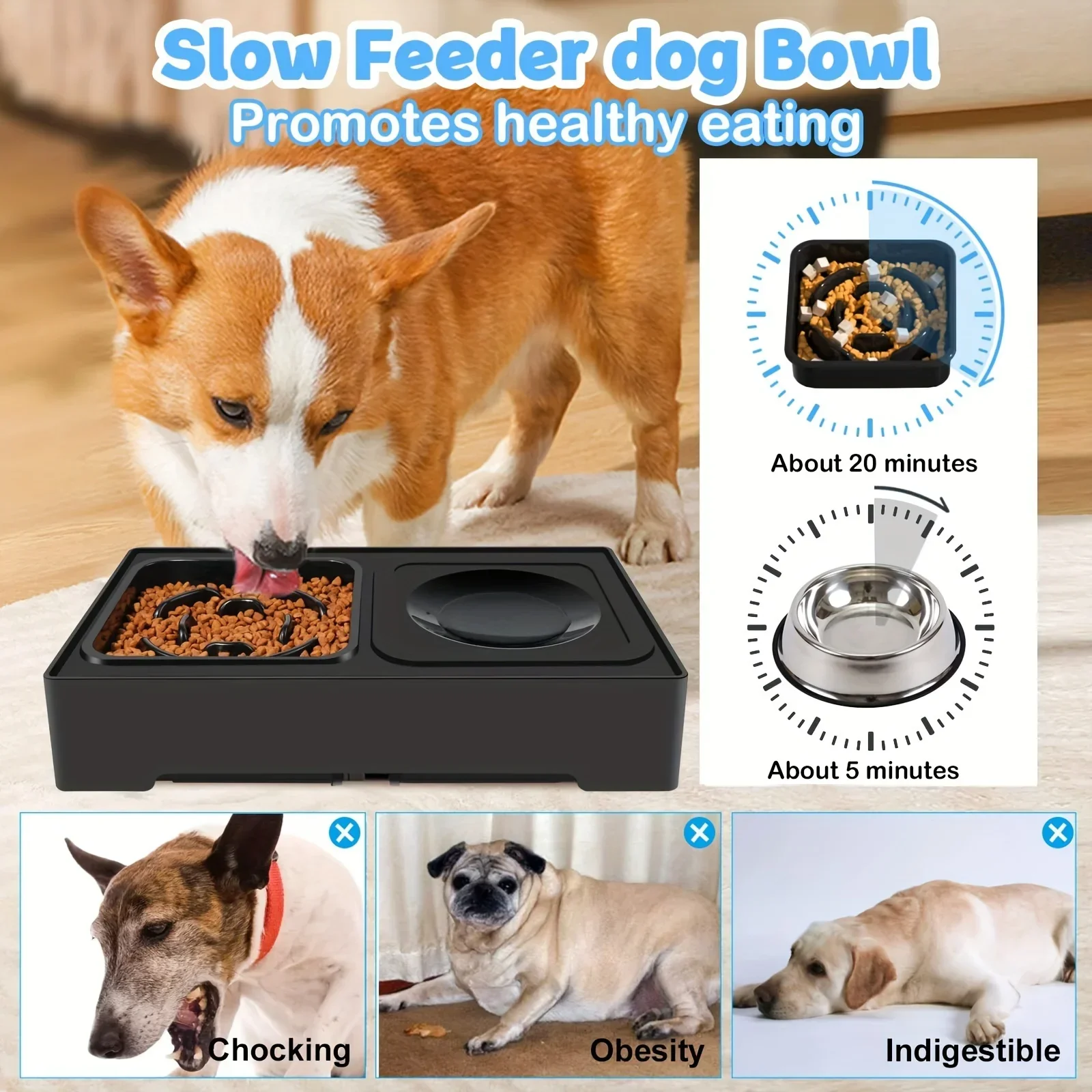 Slow Feeder Dog Bowl Stainless - Slow Feeder Dog Bowl ulasan dan harga