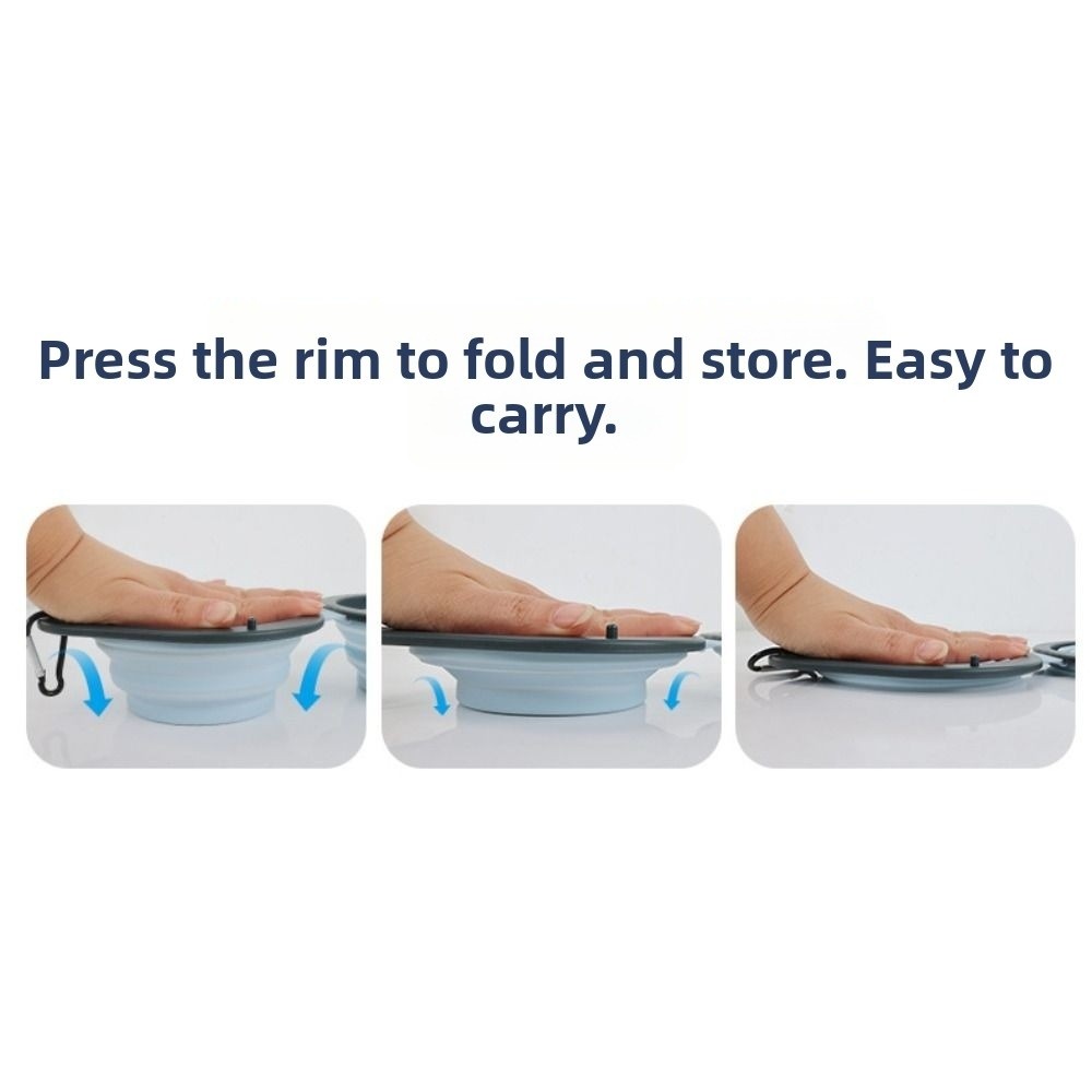 Portable Pet Folding Bowl Doub - Slow Feeder Dog Bowl ulasan dan harga