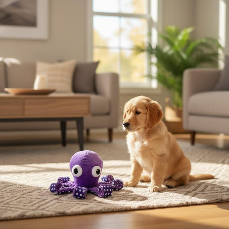 Octopus Squeaky Pet Toy Odor-F - Interactive Cat Toy ulasan dan harga