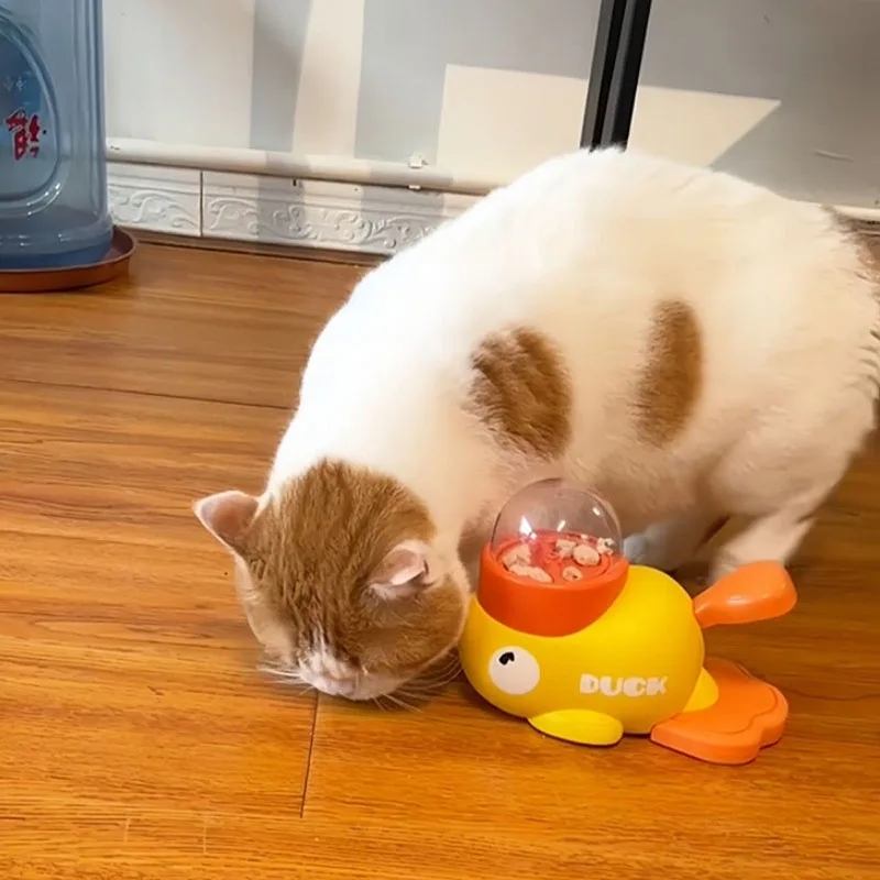 Yellow Duck-Shaped Interactive - Interactive Cat Toy ulasan dan harga