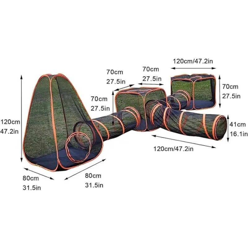6-in-1 Tent Cat Enclosures wit - Interactive Cat Toy ulasan dan harga