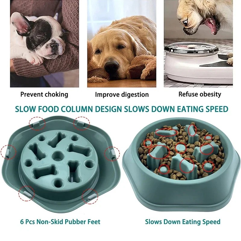 1Pc Slow Feeder Dog Bowl Anti- - Slow Feeder Dog Bowl ulasan dan harga